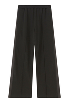 Wide-Leg Sweatpants With Side Vent